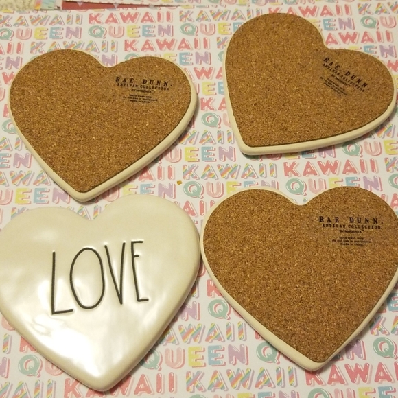 Brand new Rae Dunn set of 4 "LOVE" coasters - Picture 5 of 5